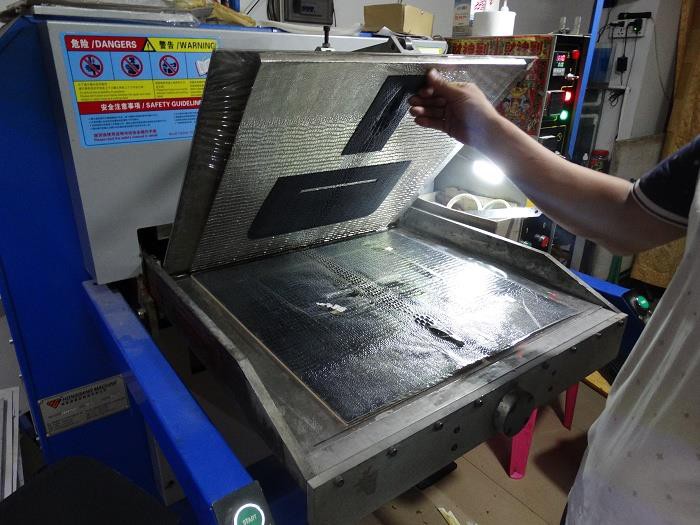 Lederen warmte persmachine